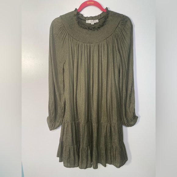 #251 LOFT Smocked Yoke Dress size S NWT - Picture 2 of 13